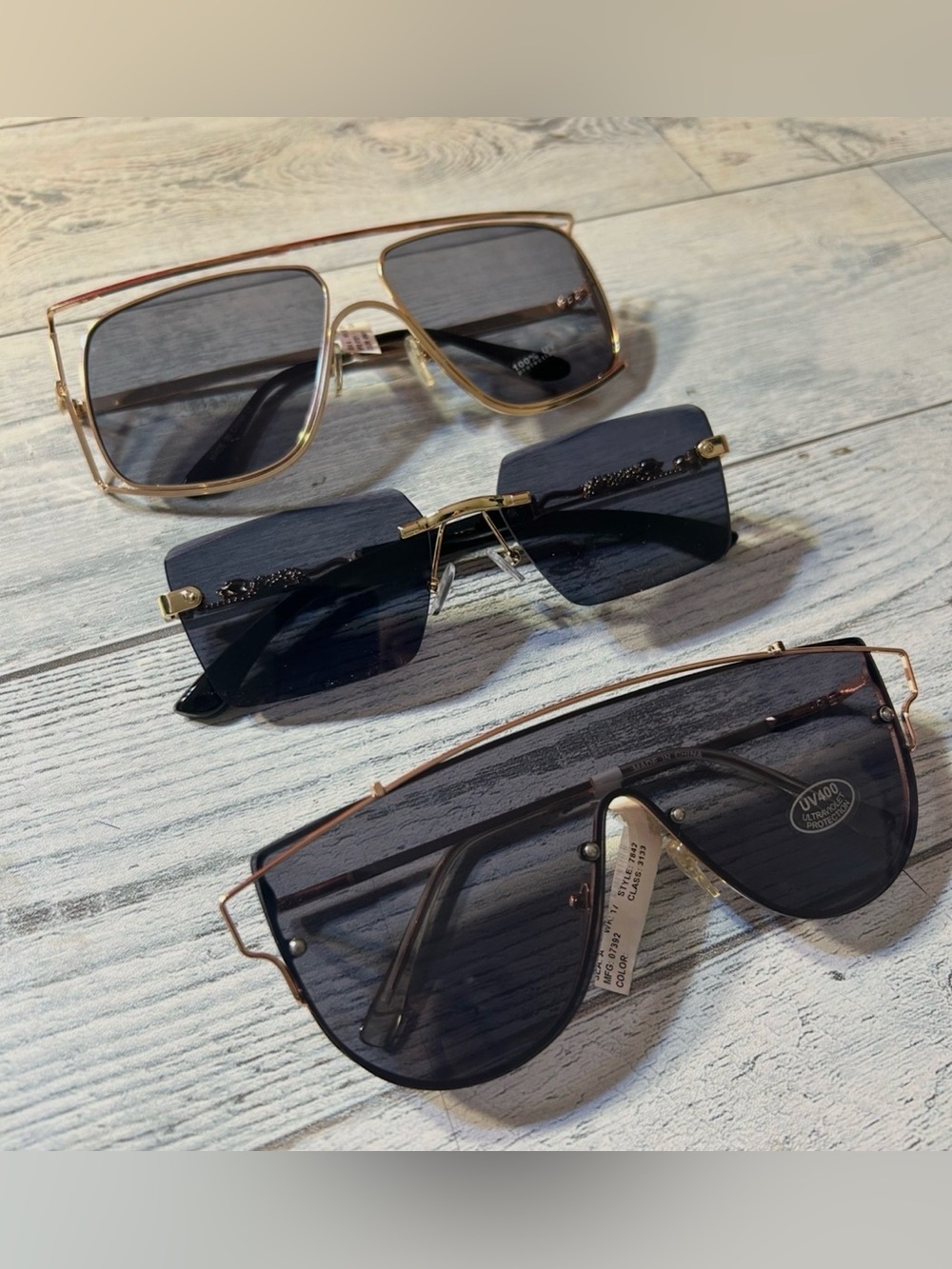 Trendy fashion, sunglasses bundle of (3)